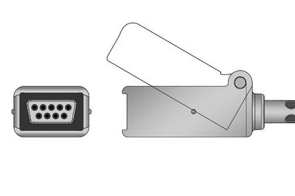 Compatible Nellcor SpO2 Extension Cable from Oximax to non-Oximax Technology