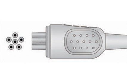 Colin Omron MC039 55 Compatible One Piece ECG Cable connector1