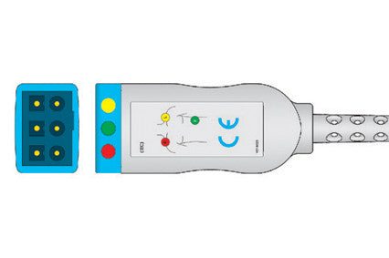 Critikon Compatible ECG trunk Cable 3 Lead