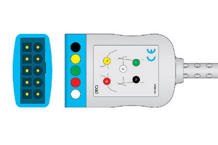 Datex Ohmeda 545300 545301 Compatible ECG trunk Cable 5 Lead
