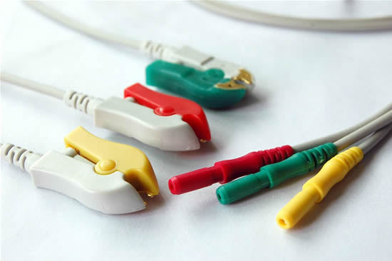 mennen Compatible One Piece ECG Cable 2 3 Lead Pinch