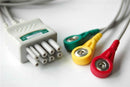 mennen Compatible One Piece ECG Cable 2 3 Lead Snap