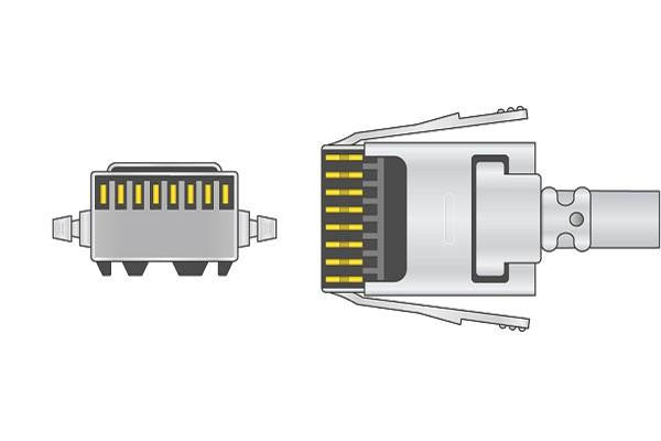 GE AM4/AM5 Compatible Coiled EKG Trunk Cable connector1