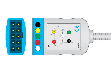 ge hellige Compatible ECG trunk Cable 5 Lead