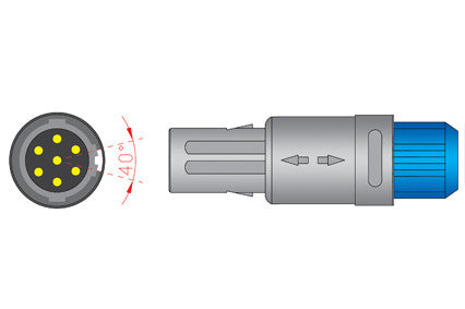 GE Marquette Compatible One-Pieace ECG Cable for Logiq P6 and P6 Pro connector1