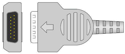 GE Marquette Compatible EKG Cable connector1