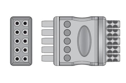 GE Marquette Compatible 6 Lead ECG Leadwire Set connector1