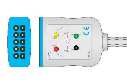 GE Marquette 412931 002 Compatible ECG trunk Cable 3/5 Lead