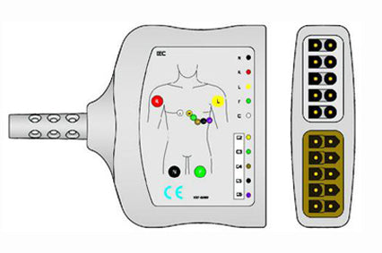 Schiller Compatible EKG Trunk Cable (Long Screw)