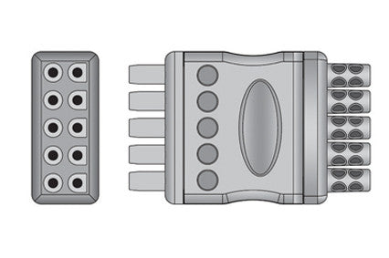 GE Compatible ECG Leadwire Set For Vivid I and Vivid Q connector1
