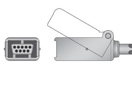 Spacelabs 700-0906 Compatible SpO2 Extension Cable