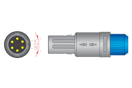 Mindray Compatible SPO2 Extension Cable round 6 pin 40 Masimo Sensor Extension Cable connector1