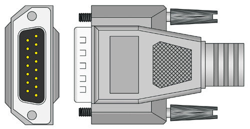 Nihon Kohden Compatible EKG Cable - with Screws connector1