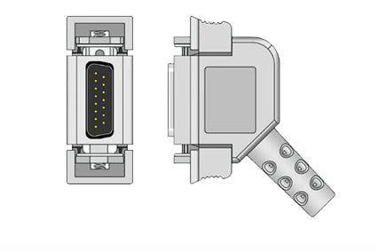 Siemens Compatible EKG Trunk Cable connector1