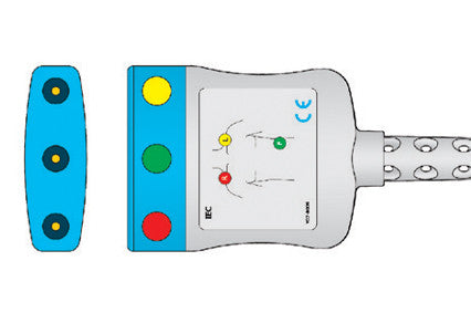 Spacelabs Compatible din style ECG trunk Cable 3 Lead