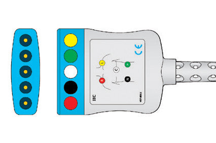 Spacelabs Compatible din style ECG trunk Cable 5 Lead