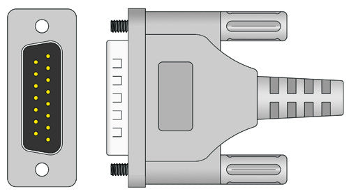 Schiller Compatible EKG Trunk Cable (Long Screw) connector1
